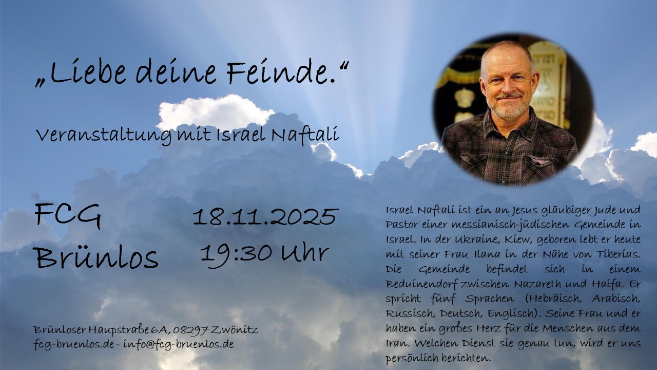 Veranstaltung mit Israel Naftali am 18.11.2025 um 19:30 Uhr